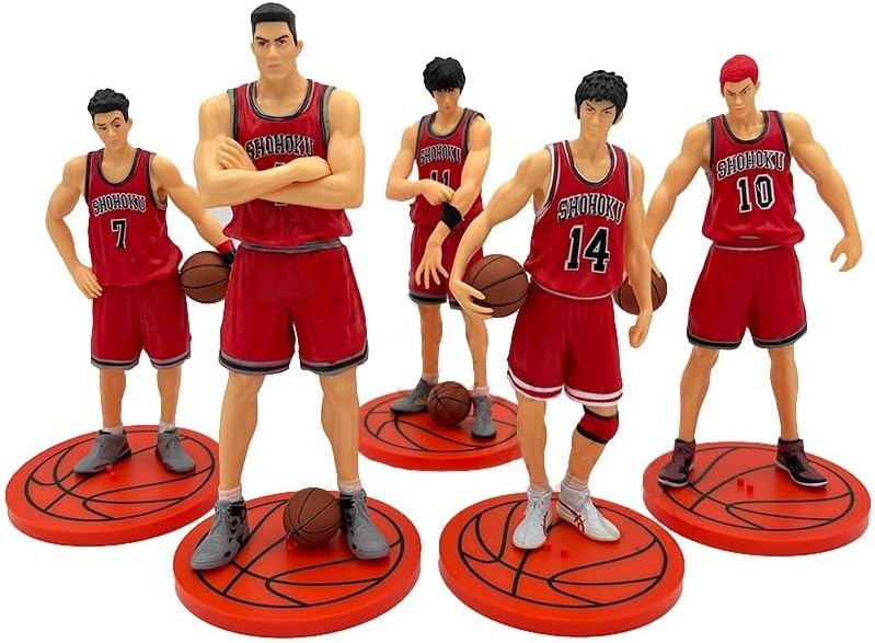 Trunkin Slam Dunk Set of 5 Action Figures PVC 20 Cms Anime Figurine Basketaball Anime Model Weeb Manga Collectible Toy
