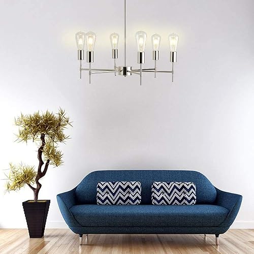 Miniatura 3 de XILICON Sputnik - Lámpara colgante industrial de mediados de siglo, 6 luces, lámpara de techo vintage