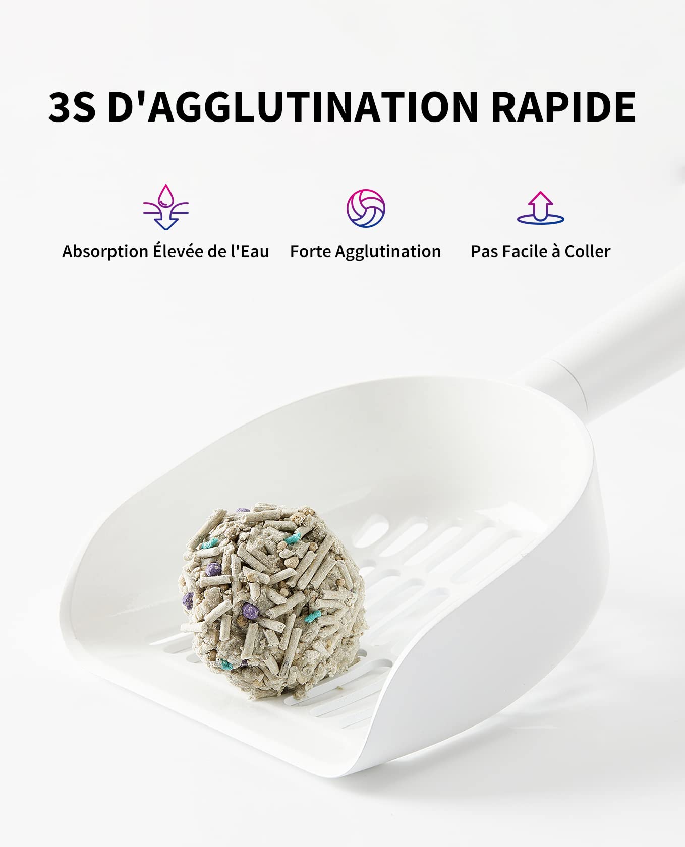 PETKIT Litière Mixte 5 en 1 pour Chats, Chasse d'eau, avec Charbon Actif, Ultra Absorbante, Litière Tofu (4 Sacs)