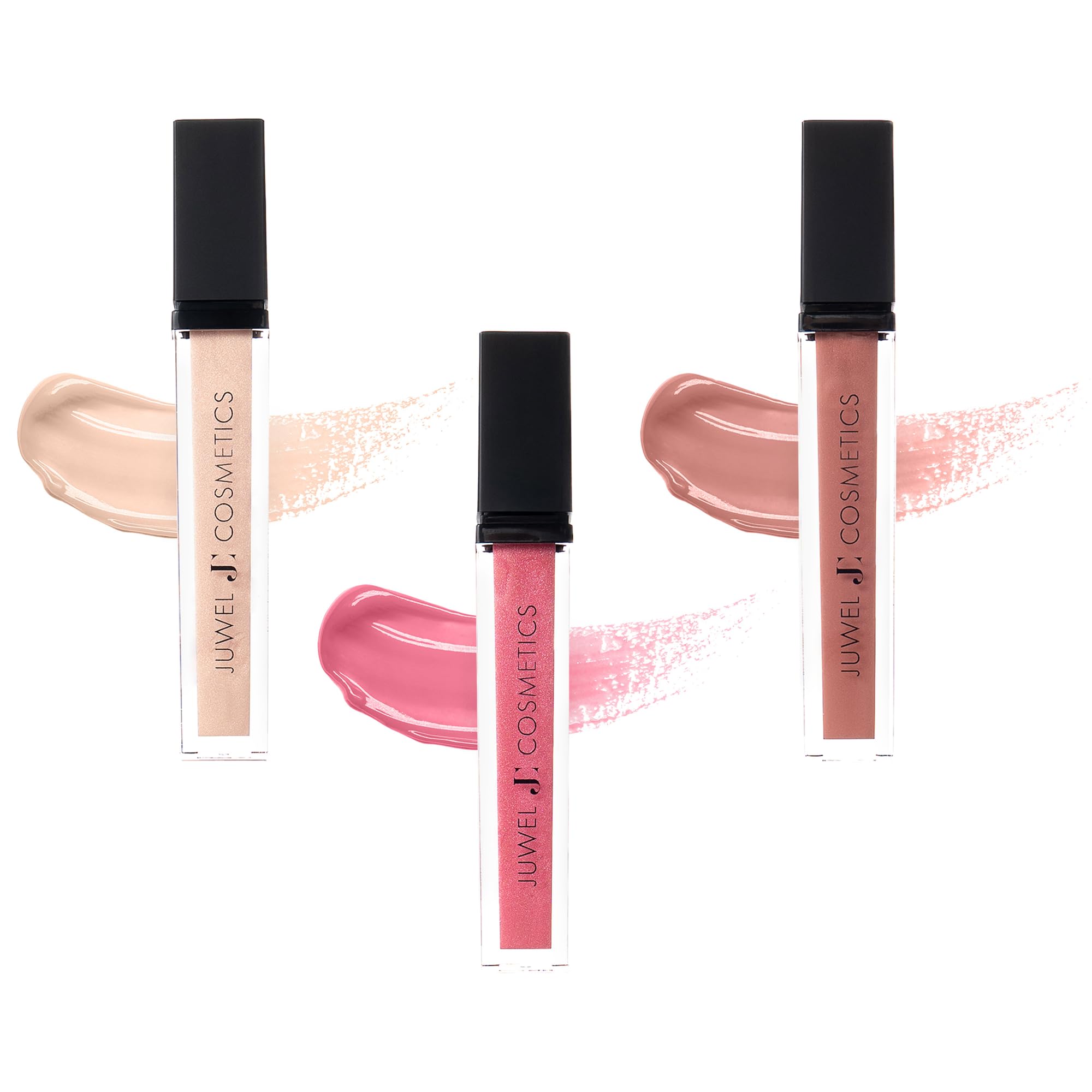 Juwel Cosmetics Luminizing Lip Gloss Pack of 3 Lip Gloss in Cheeky Tease Tempted Shades Tinted Gloss for