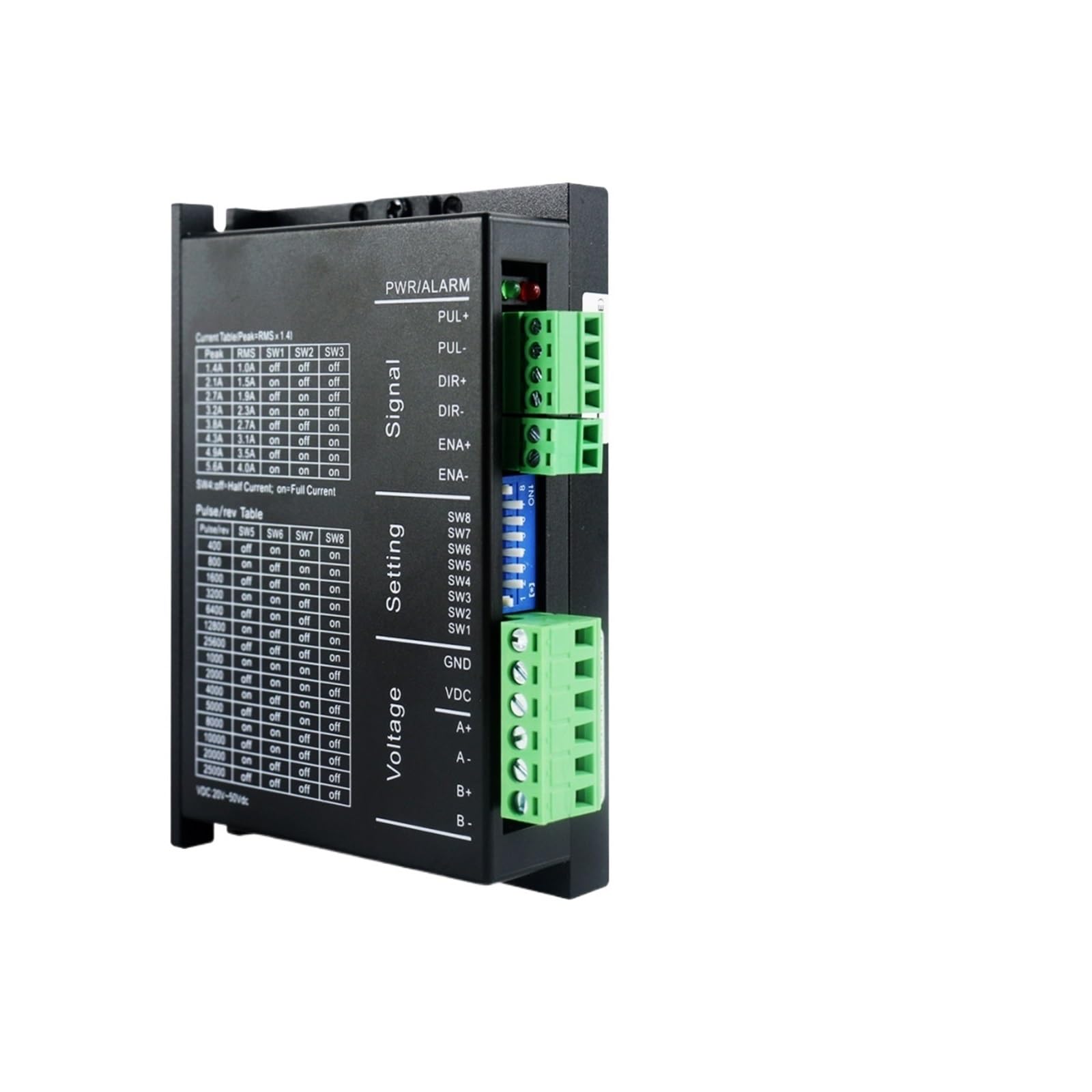 DC20V～50V 5.6A 200～25600ppr Open-Loop Stepper Driver 2 Phase Nema24 Open Loop Stepper Motors Drivers for Machine(MC556Mini)