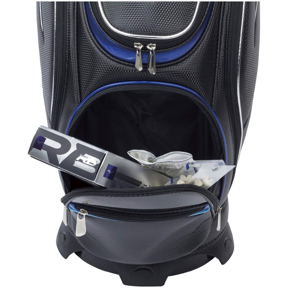 Mizuno ゴルフバッグ ブラック 5分割収納 Mizuno ゴルフキャディバッグ ブラック/シルバー 5分割 楽天市場