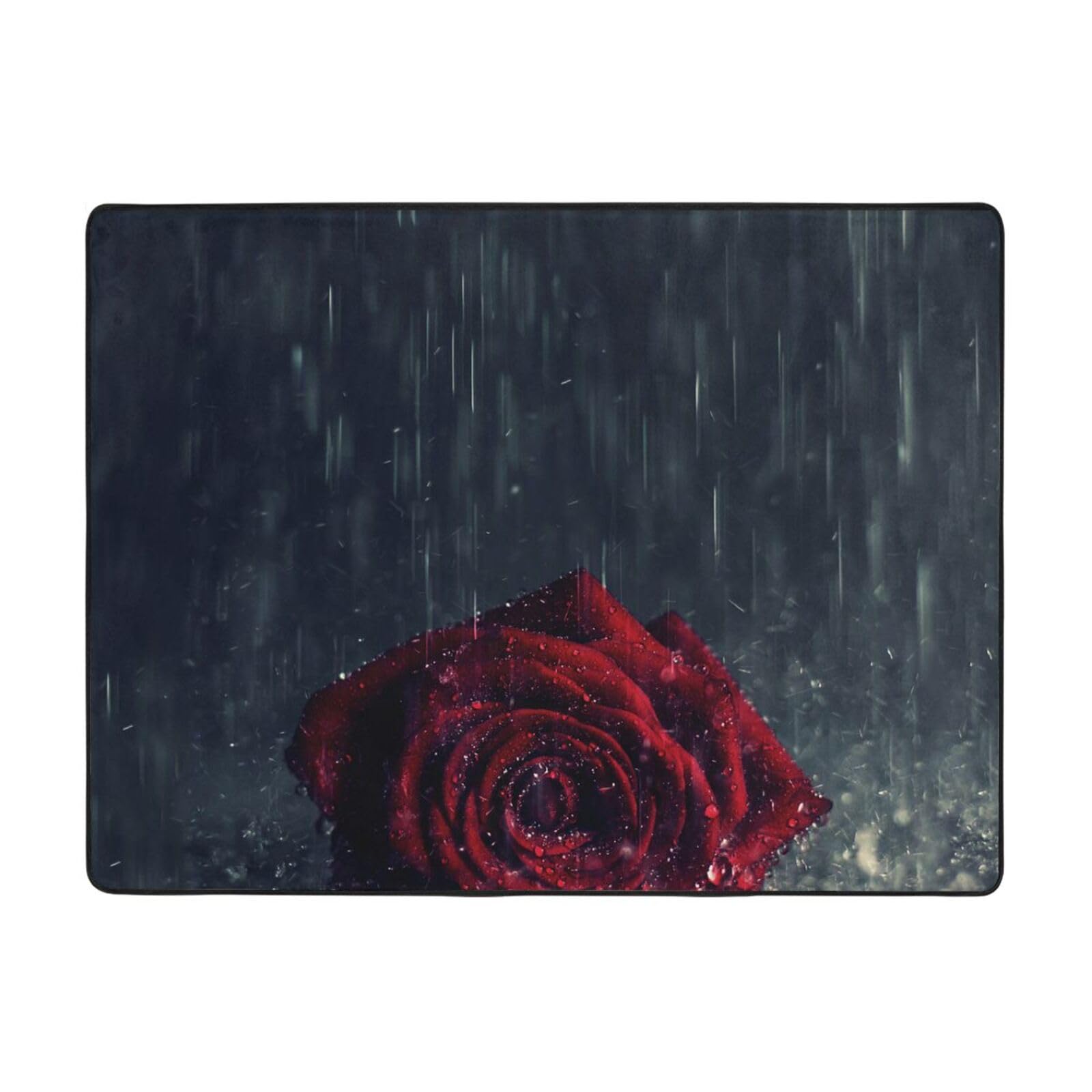 Grand tapis de salon flanelle lavable déco intérieur 160x122 rose rouge