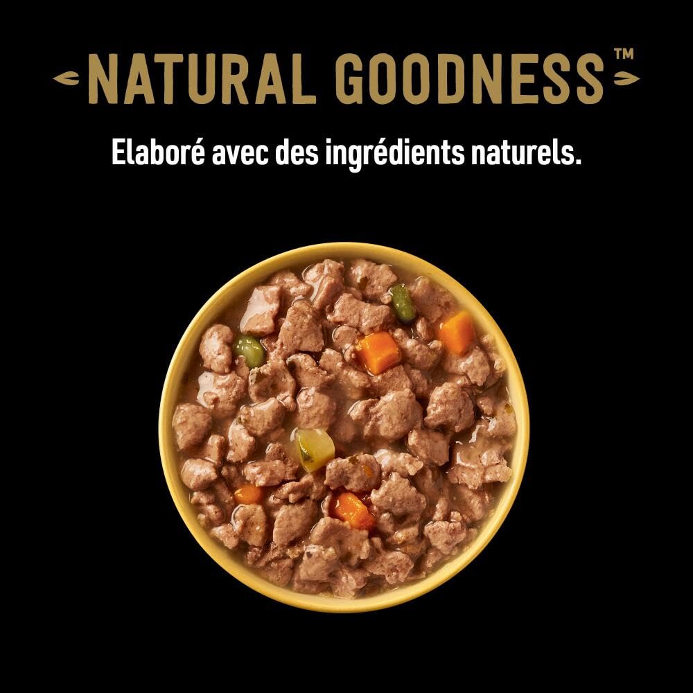 Cesar Barquettes Natural Goodness Casserole en Sauce – Nourriture Humide pour Chien – 4 variétés – Lot de 24 barquettes x 100 g
