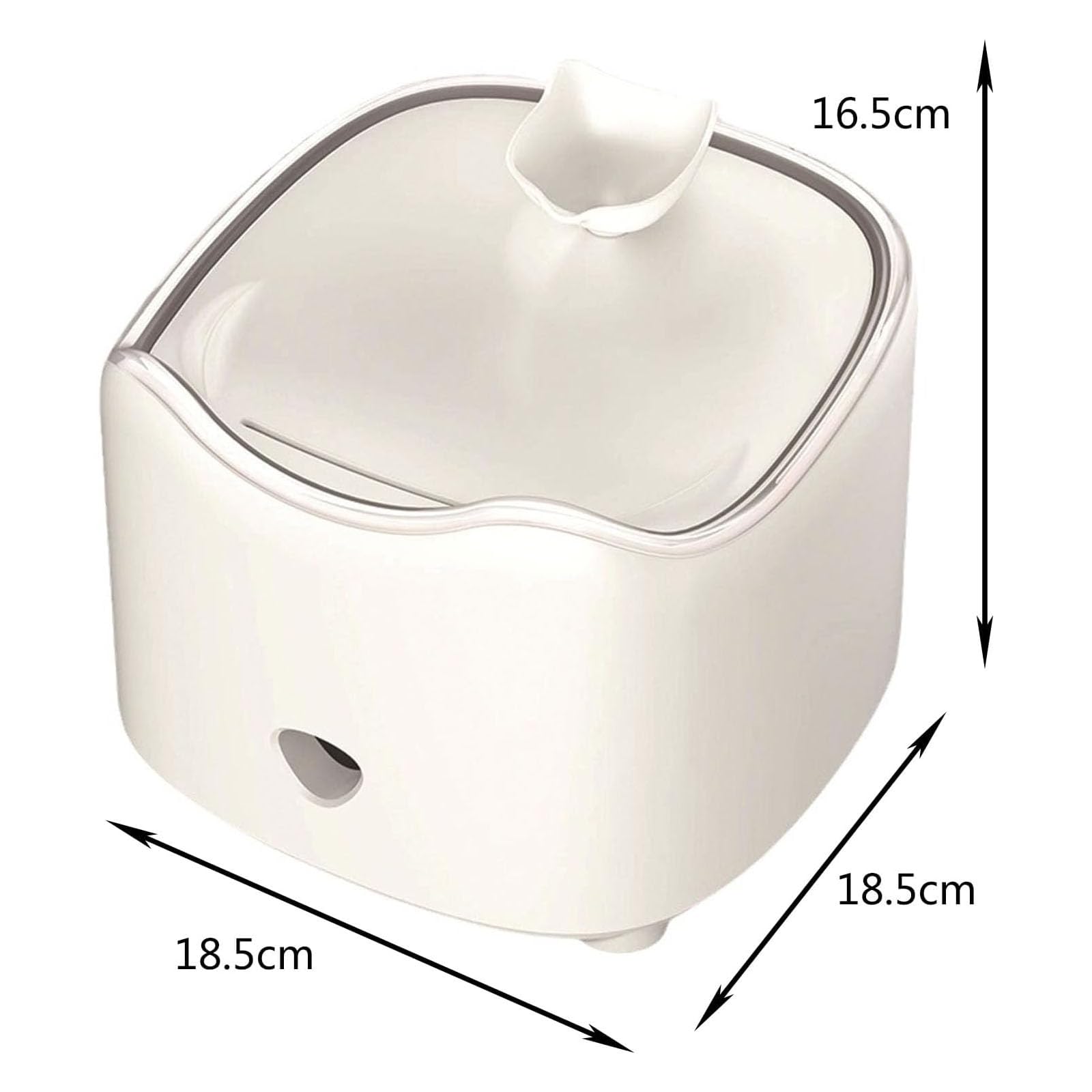 Fuente De Agua Automática para Mascotas De 1,8 L, Dispensador De Agua Autocirculante, Diseño Silencioso, Fuente De Agua para Gatos con Filtros De Repuesto, Fácil De Limpiar