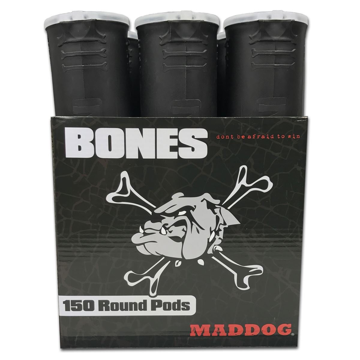 150 Round Bones Paintball Pods | Durable Quick Reload Tubes for Tournament and Recreational Speedball Woodsball | 6 Pack