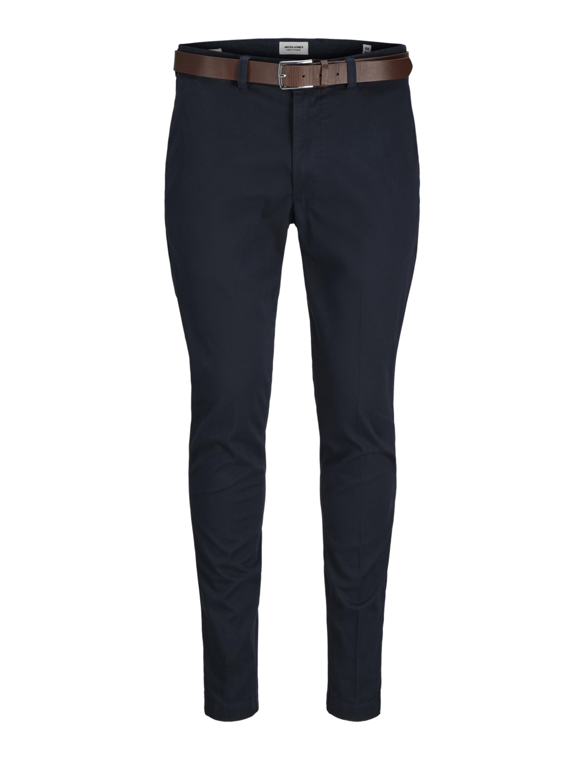 JACK & JONES Jpstmarco Franco Chino W Belt, Dark Navy, 31 W/32 L