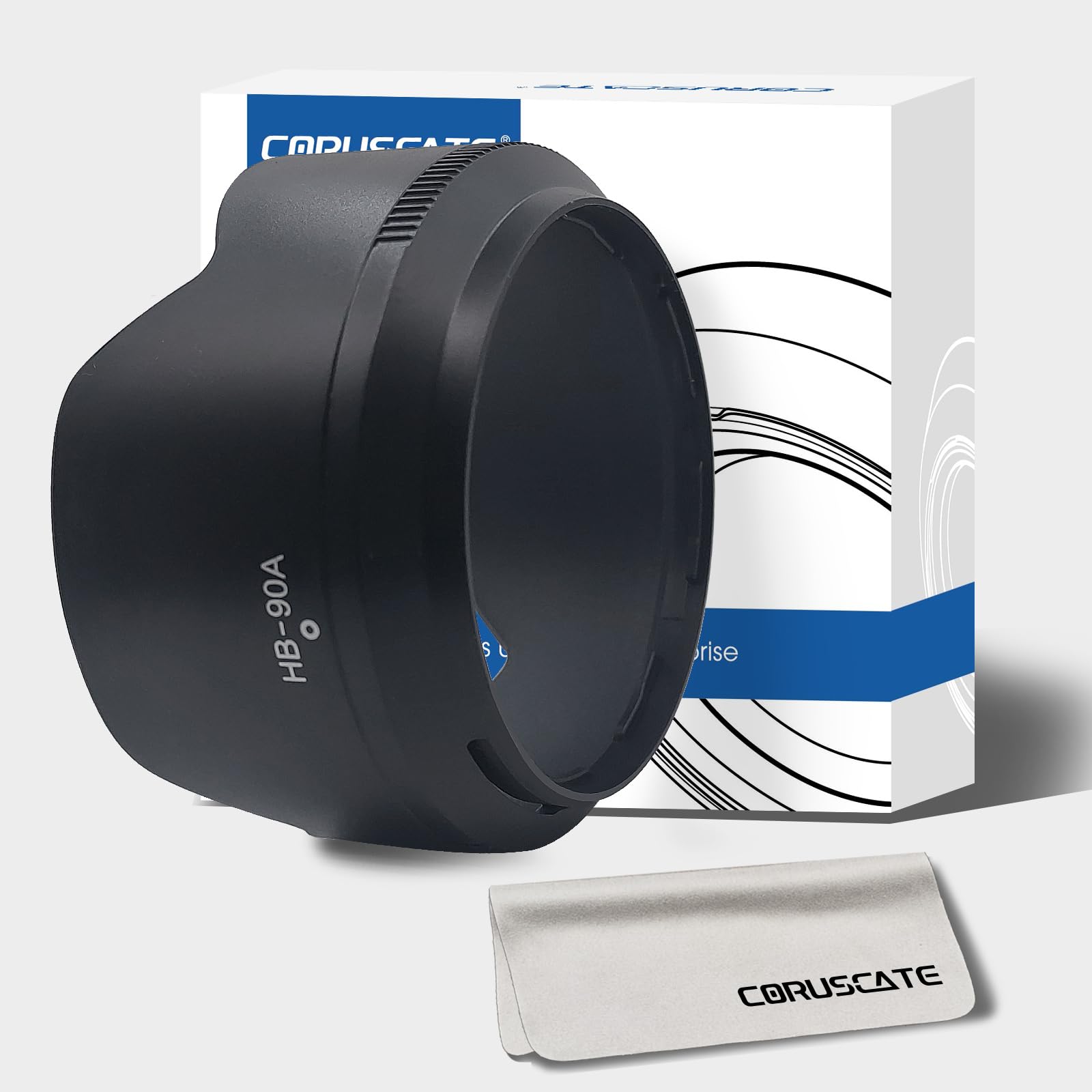 HB-90A Bayonet Lens Hood Shade for Nik/Z DX 50-250mm f/4.5-6.3 VR lens on Z30 Z50 Z fc Camera+1pcs Lens cleaning cloth