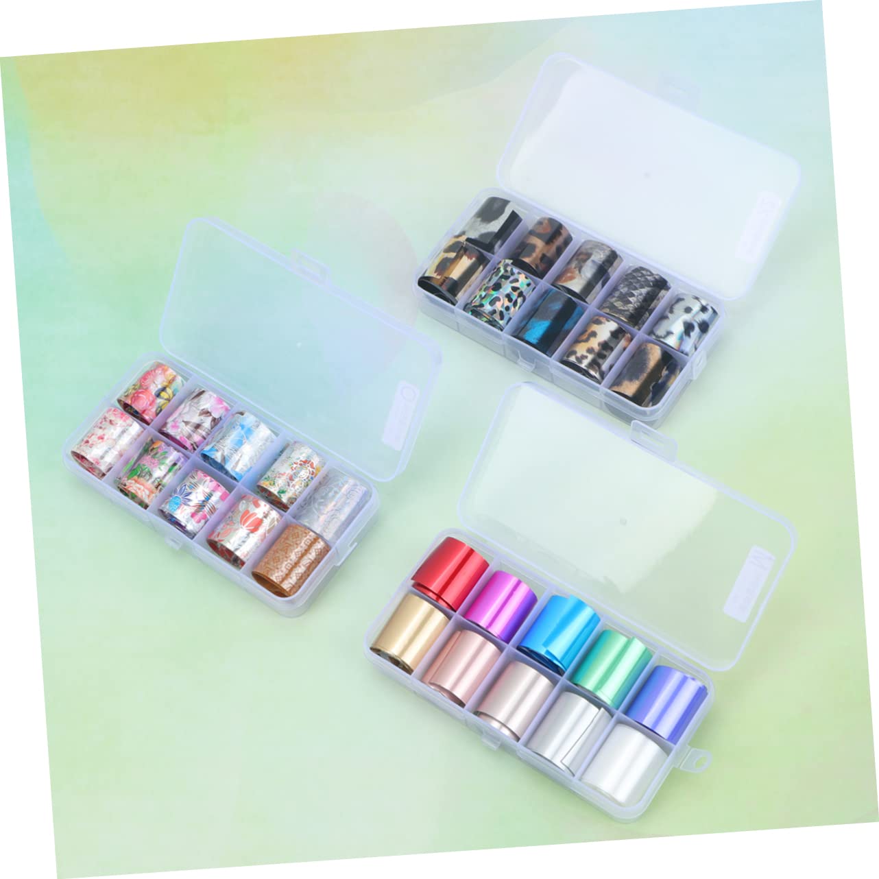 2 Set Adesivi Per Unghie Decorazioni Per Nail Art Con Design Unici Facili Applicare E Rimuovere Set Per Manicure E Pedicure Per Domestico 50 * 2