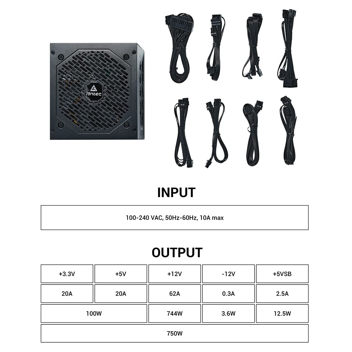 Amazon | ANTEC Antec、80PLUS Gold認証取得 高効率高耐久フル