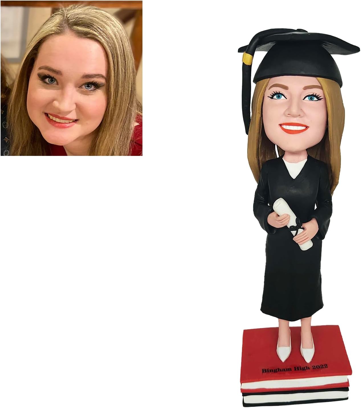 FASHIONBOBBLEHEAD Custom Bobble-Heads,Tailored for Graduation Season Graduates Customized,Figures Handmade Personalized Sculpture Gifts For Characters to Give to The Person You Love.