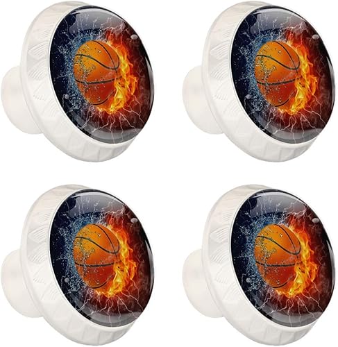 Miniatura 2 de NEWzone Paquete de 4 pomos de cristal de forma redonda para cajones de aparador, cajones de cocina, armarios, puertas con tornillos, 1.378 in