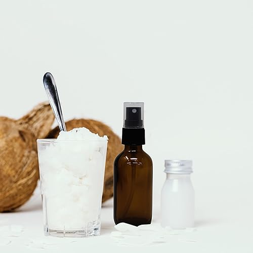 Miniatura 8 de Nevlers Paquete de 24 botellas de vidrio ámbar de 2 onzas  Las botellas de vidrio ámbar incluyen pulverizadores, embudo, cepillo y un marcador con