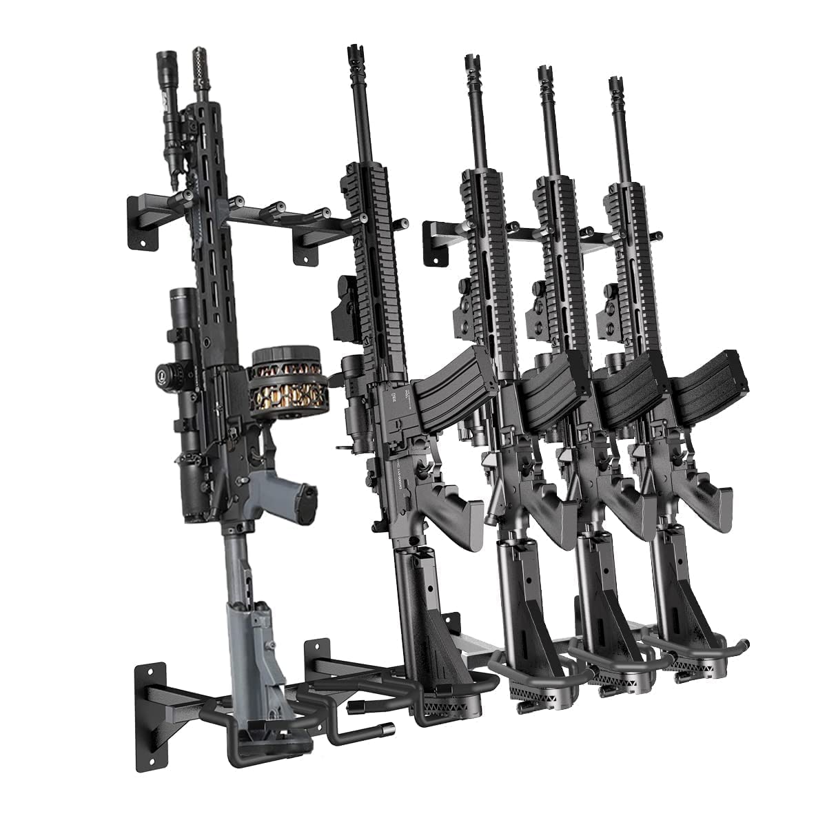 Buy Nswern Gun Rack Wall Mount 2x3slot Gun FreeStanding Rifle Rack