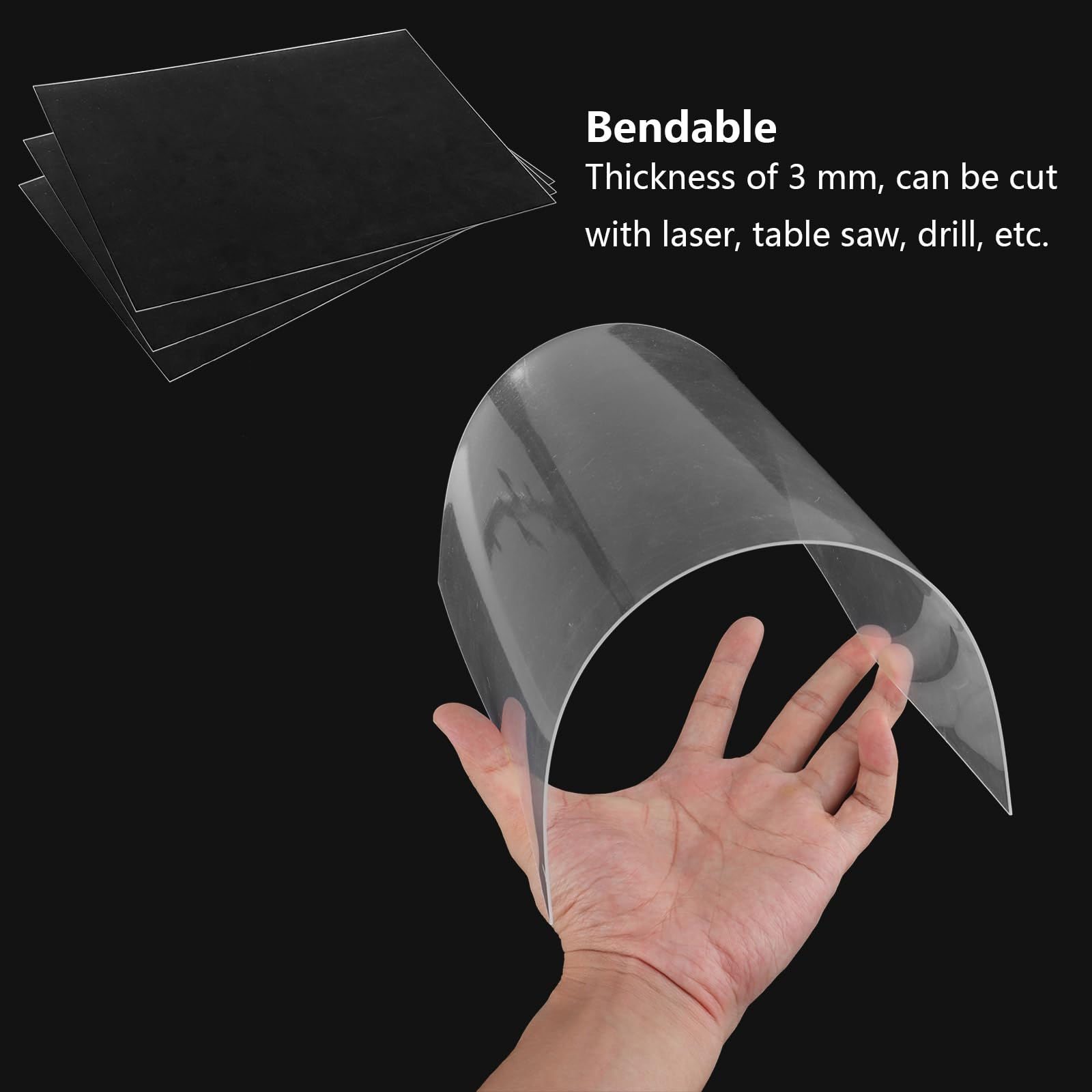 Acrylplaten, Acrylglasplaat, Acryl Paneel, Kunststof Platen, Transparante Plaat, Gebruik In Fotolijsten, Projecttentoonstellingen, Lasersnijden En Doe Het Zelf Displayprojecten, 20CM x 30CM, 2 Stuks