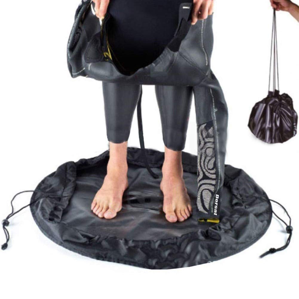 CAMEIRGOU Wetsuit Changing Mat, Waterproof Beach Wet Clothes Dry Bag, Portable Dive Changing Mat, Wetsuit Dry Bag, Surf Change Mat with Drawstring for Surfing, Swimming, Water Sports
