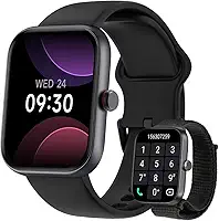 Smartwatch Relógio Inteligente, Tela HD de 1,91' Relógio Fitness com Alexa, 100 Esportes, Frequência Cardíaca e Monitoramento do Sono, IP68 à rova d'água, Compatível com Android iOS, 2 Pulseiras