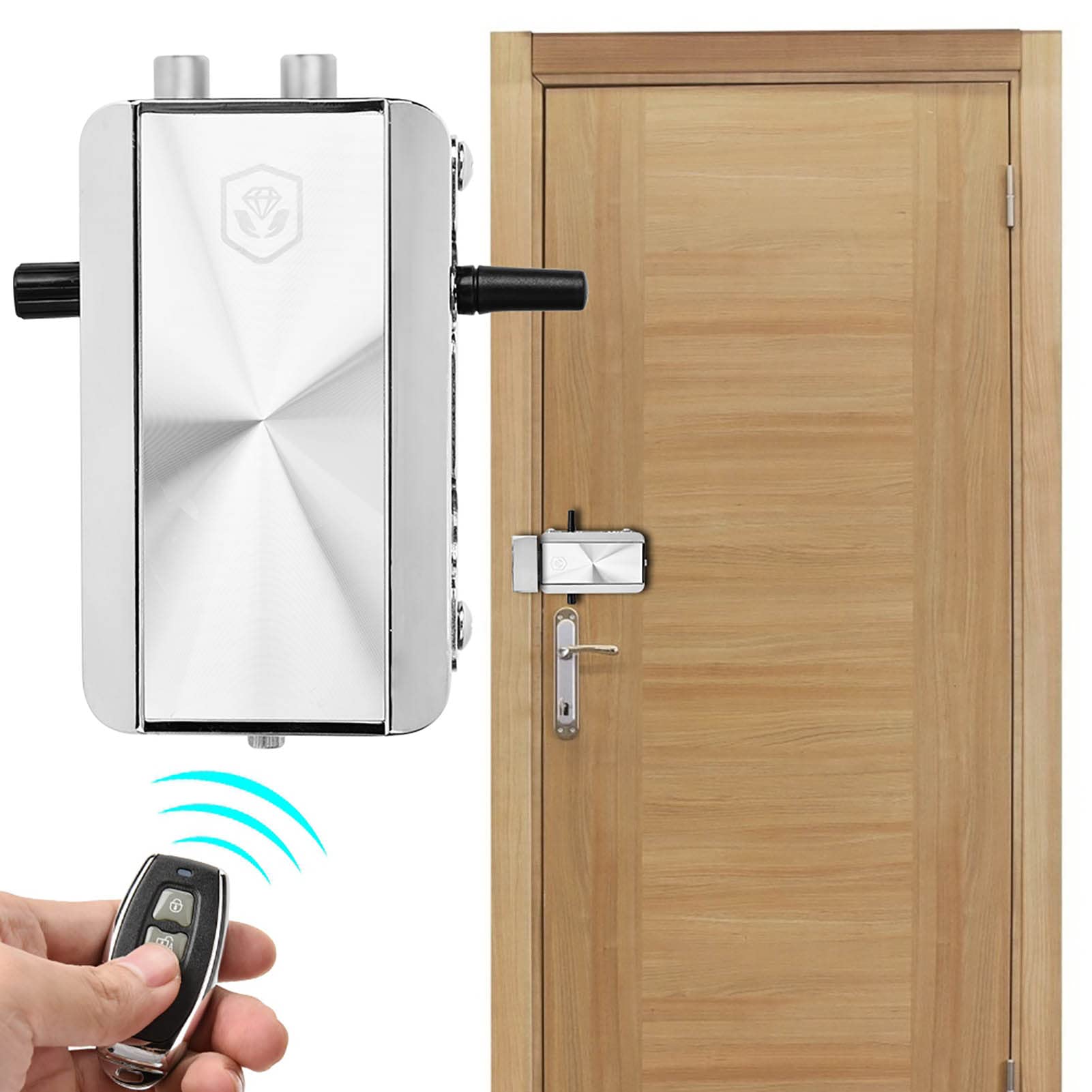 Cerradura Inteligente con Funciones Antirrobo Mando a Distancia para Seguridad en el Hogar Acero Inoxidable Plata 4 Unidades