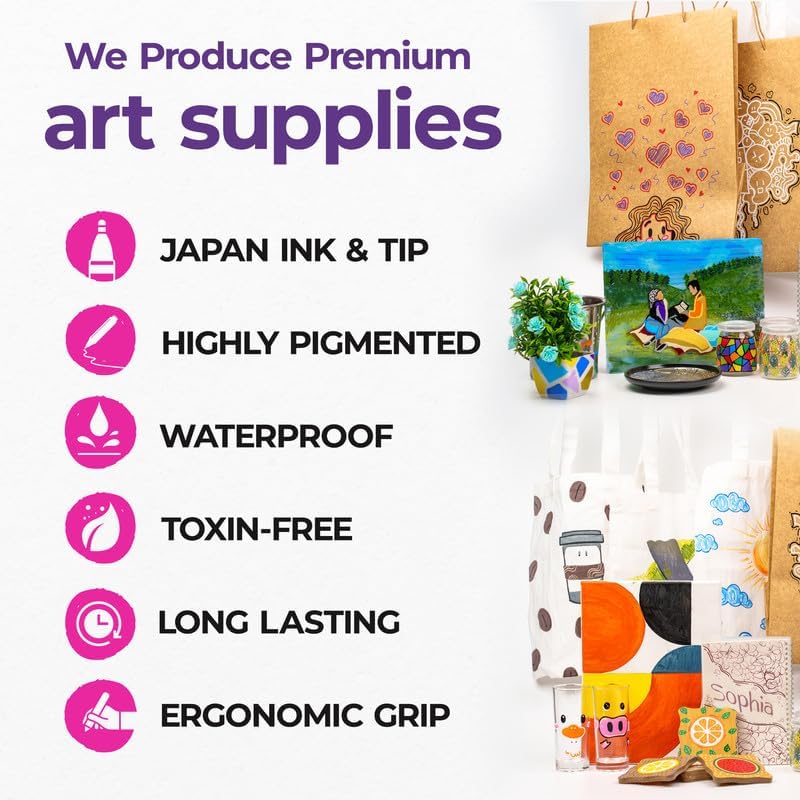 Miniatura 8 de PINTAR Paquete de 16 marcadores de pintura acrílica pastel con punta extrafina, pintura roca, madera, vidrio, cuero, zapatos, juego de bolígrafos de