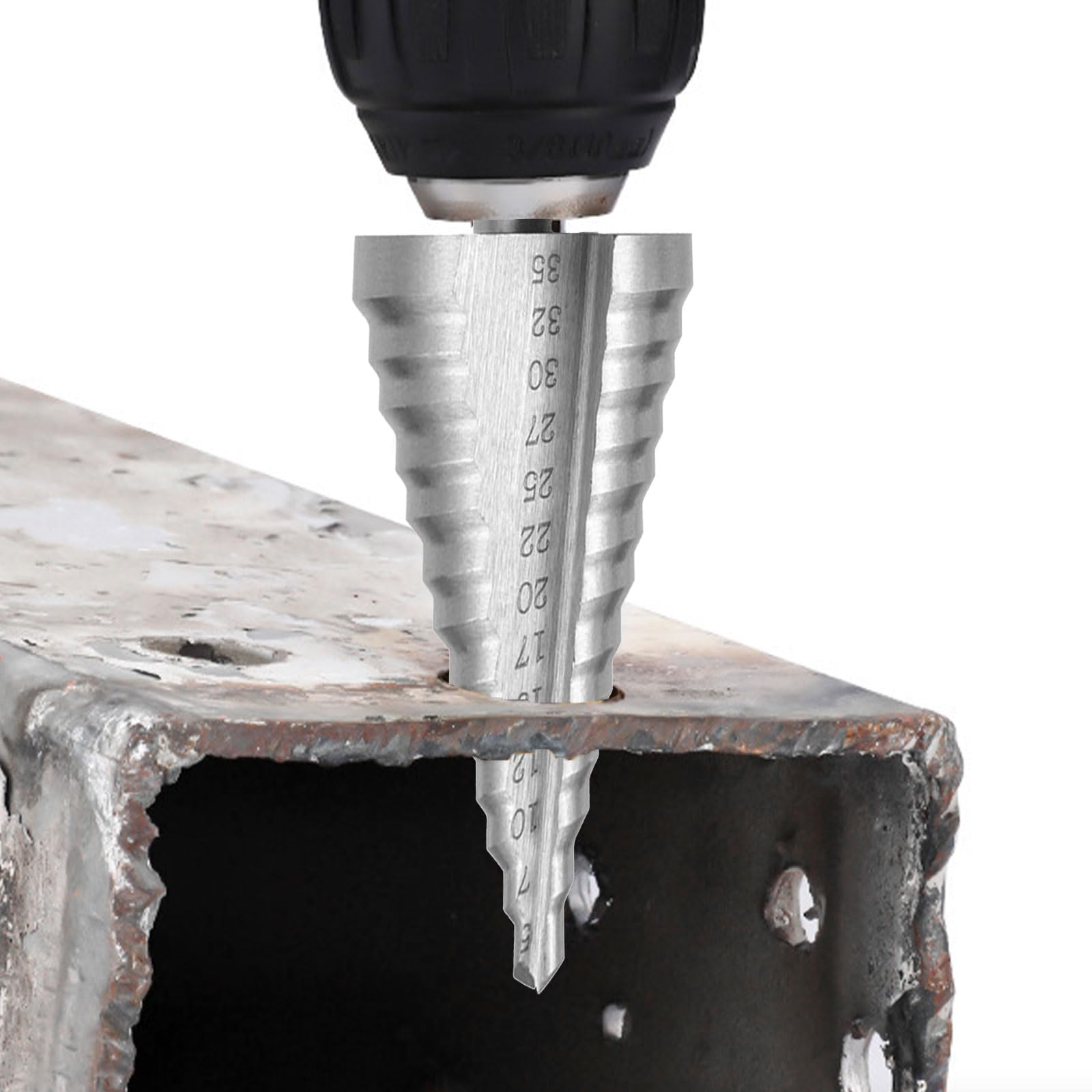 Stufenbohrer, Kegelbohrer, Schälbohrer, Spiralnut, Kegelbohrer, für Metall, Edelstahl, Aluminium, Kupfer, Holz und Andere Materialien, Erzielen Sie Eine Hervorragende Schnittleistung, Ø 5-35mm