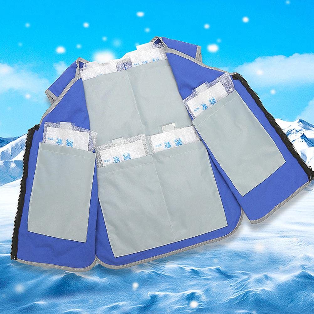 ARTOCT Gilet estivo per il raffreddamento del ghiaccio, Gilet regolabile per il ghiaccio Gilet per il raffreddamento personale adatto per sport all'aria aperta, pesca, ciclismo