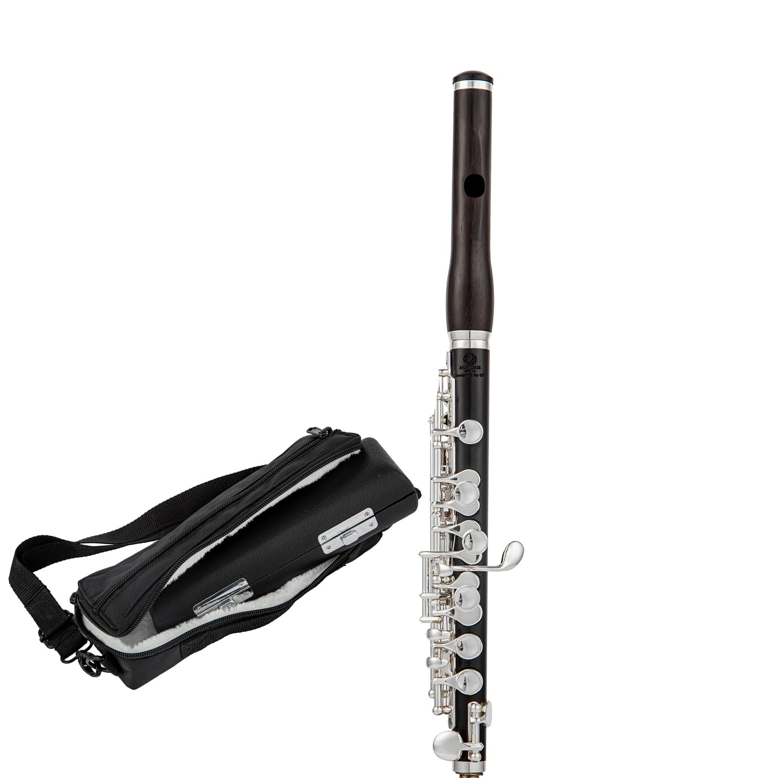 APE-16 Piccolo Flute with Case, Silver Keys (ebony)