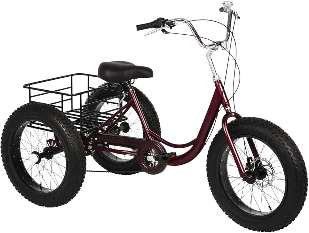 SP・セール‼︎ 鉄製三輪車■アメリカンヴィンテージ■大型73cm Amazon | CYDING 20インチ ファットタイヤ 大人用三輪自転車 3輪バイク