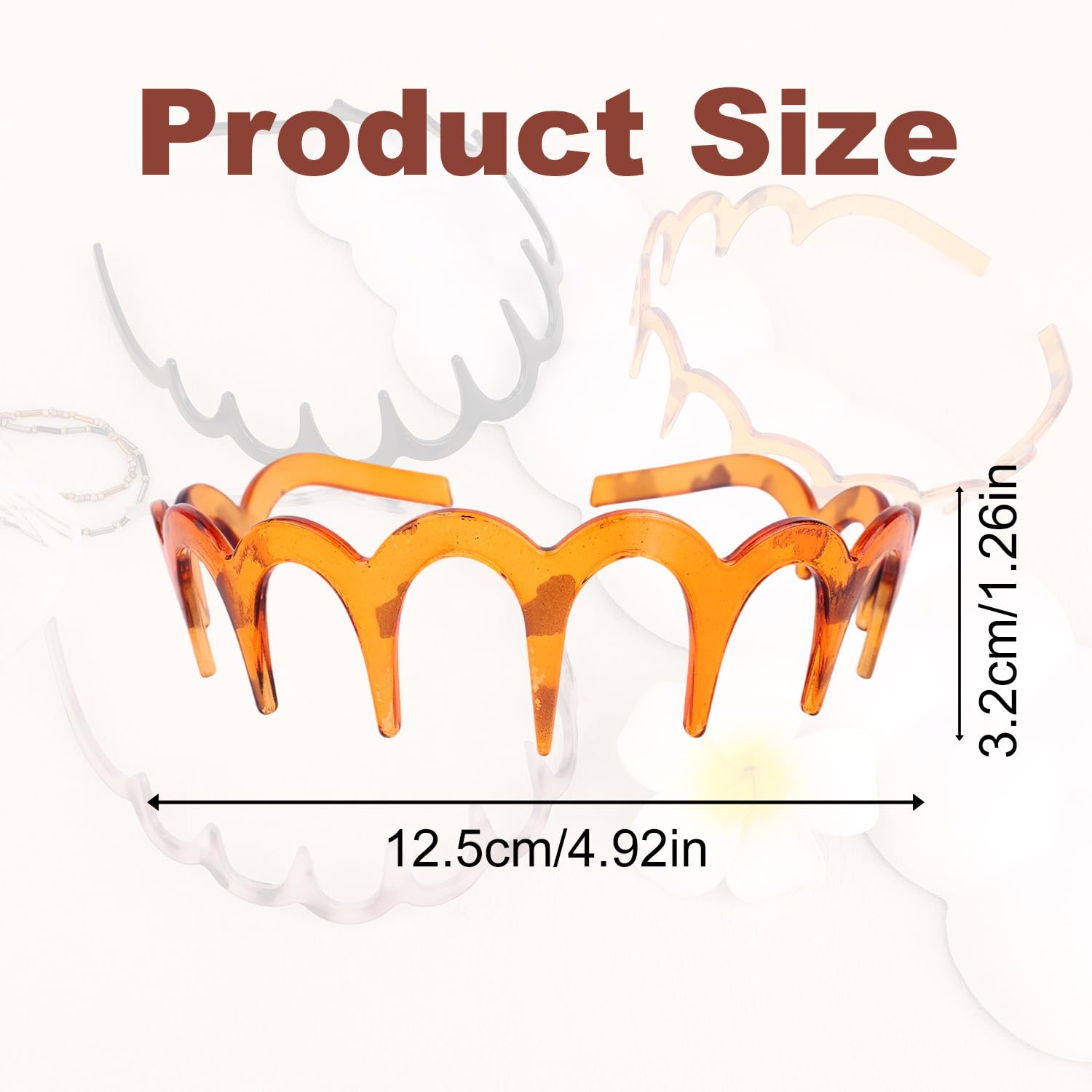 Fukaisu 3pcs Comb Headband for Women Plastic Comb Headbands with Teeth Retro High Cranium Hair Hoop for Women Hair Accessory - Image 2