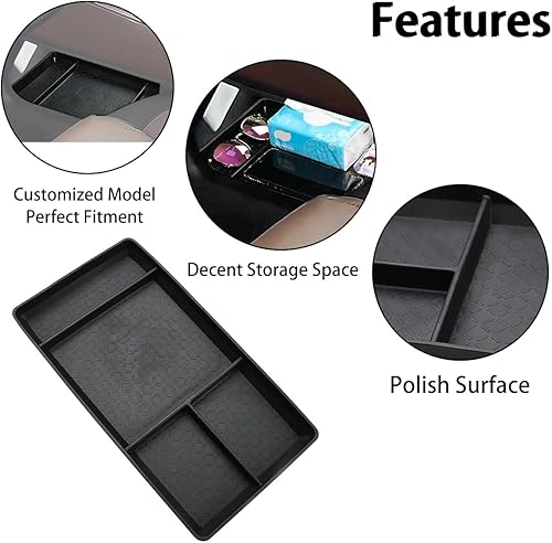 Miniatura 5 de TongSheng Organizador de consola central para automóvil, bandeja organizadora inferior de consola central, organizador de bolsillo para consola,