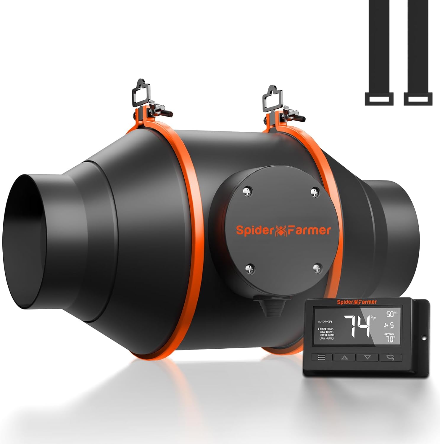 Spider Farmer 2024 4 Inch Inline Fan with Temperature Humidity ...