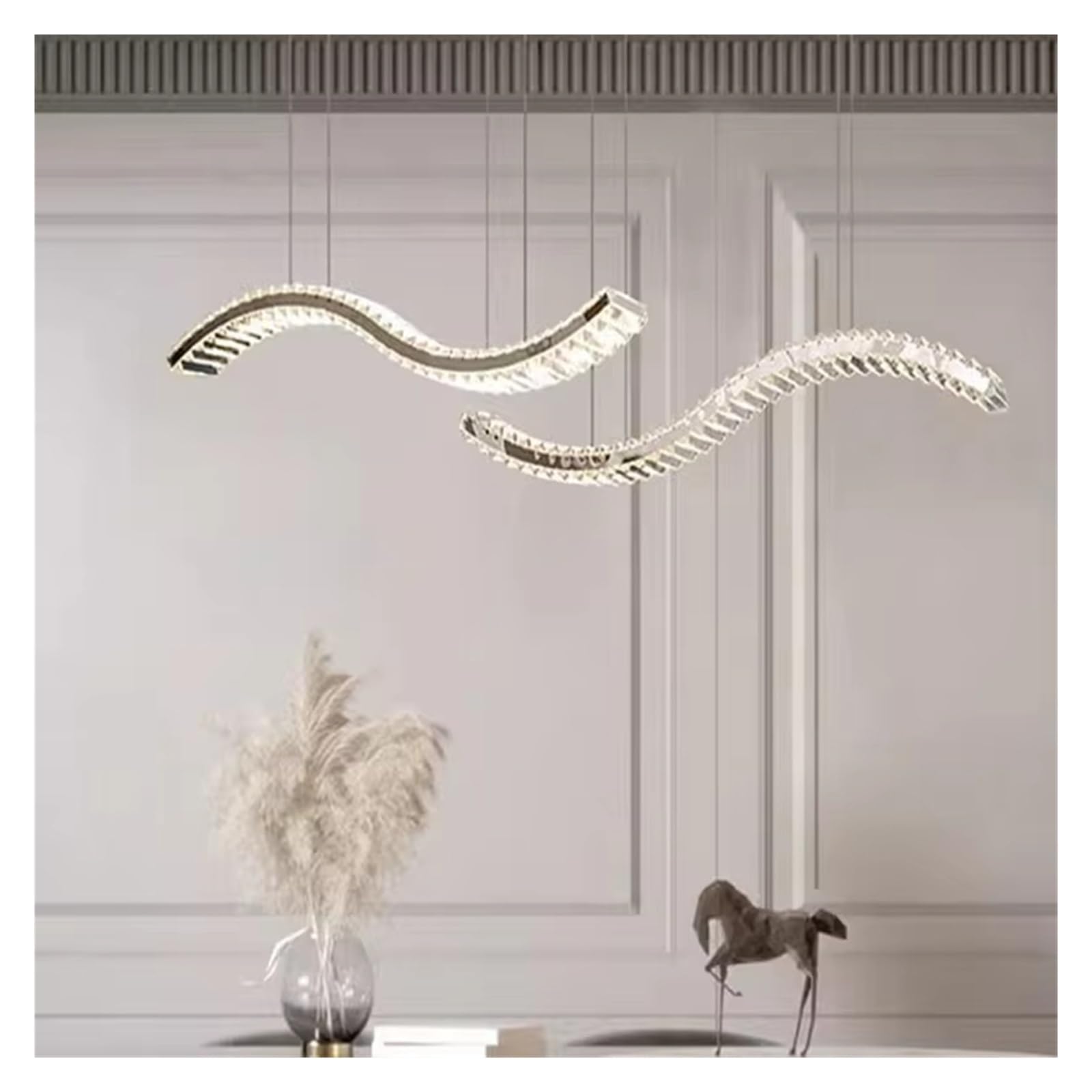 ASerZenith Dine Dining Room Pendant Lights Indoor Lighting Ceiling Lamp Hanging Light Led Chandeliers For Living Room Indoor Lightin,Rc Remote Dimming-150Cm
