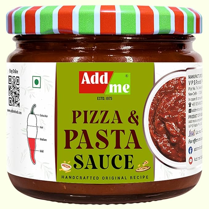 Homemade Pizza & Pasta Sauce 300g | Authentic fresh Italian recipe Tomato Basil sauces Glass Pack