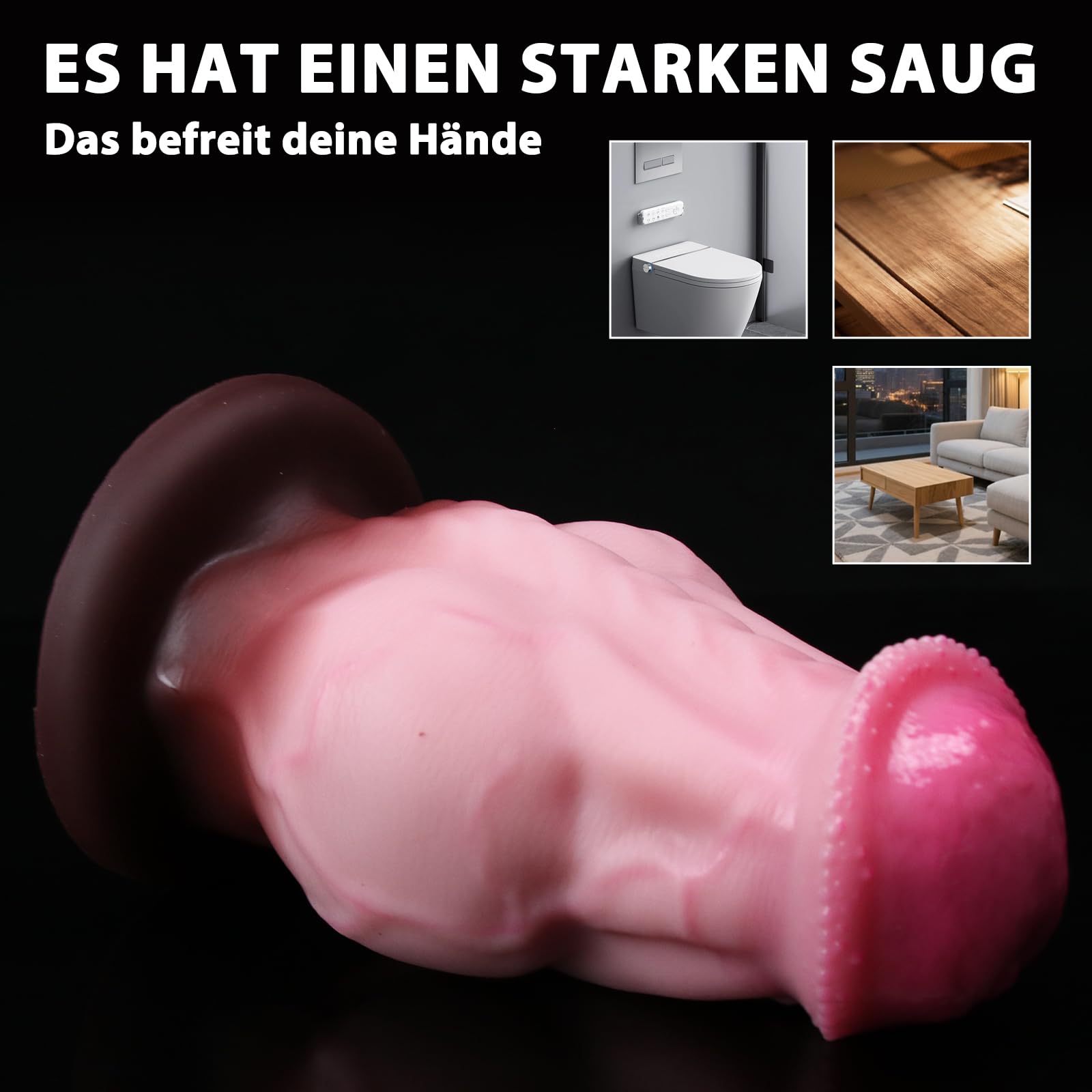 Consolador gigante cola de silicona, consolador anal grande erótico, consolador monstruo juguetes anales para parejas mujeres y hombres, estimulación prostática masturbador (M)