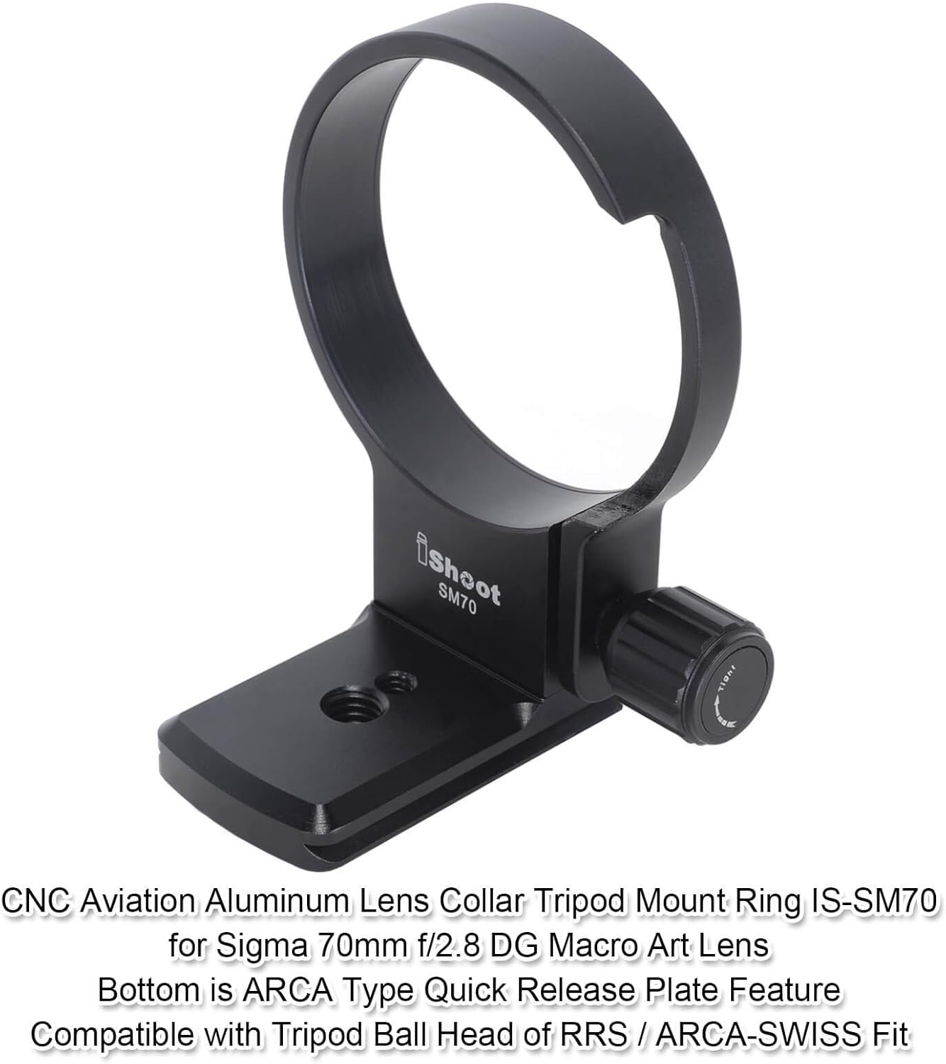 Prоduсt Dеаl iShoot CNC Tripod Mount Ring, 71mm All-Metal Lens Collar Support for Sigma 70mm f/2.8 DG Macro Art Lens (of Canon EF, Sigma SA, Sony E and Leica L Mount), Built-in Arca-Swiss Quick Release Plate Fеаturеd Prоduсt iShoot CNC Tripod Mount Ring, 71mm All-Metal Lens Collar Support for Sigma 70mm f/2.8 DG Macro Art Lens (of Canon EF, Sigma SA, Sony E and Leica L Mount), Built-in Arca-Swiss Quick Release Plate