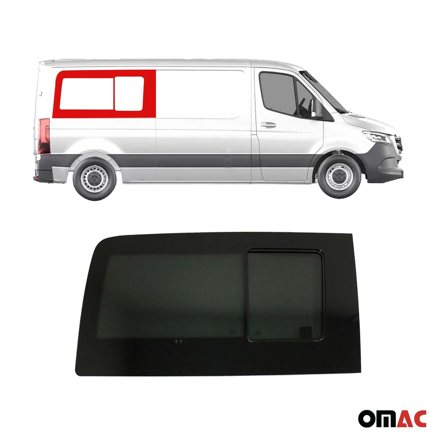 Seitenfenster Schiebefenster Für VW Crafter 2017-2025 Rechts