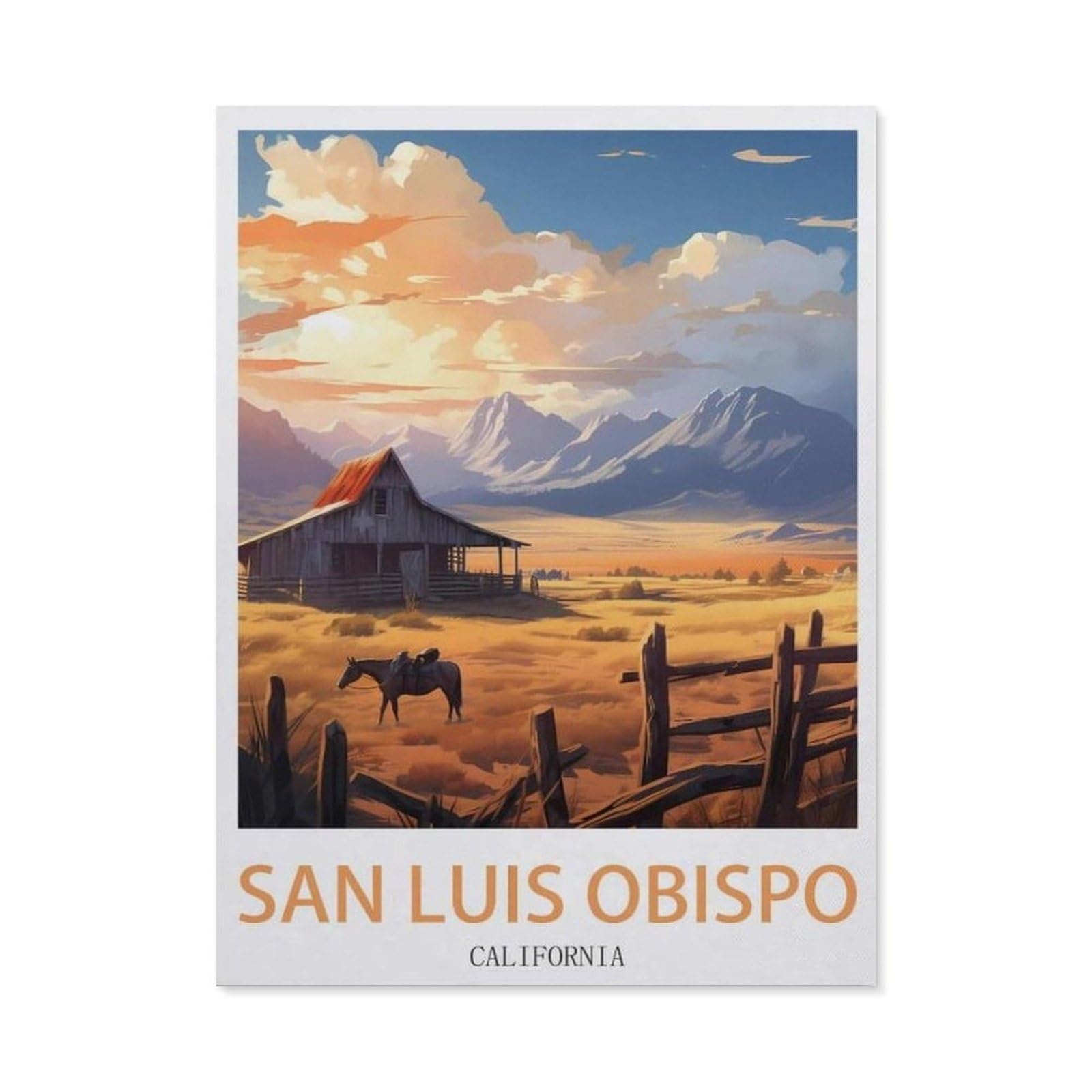 Metal Signs，San Luis Obispo California(30x40cm）