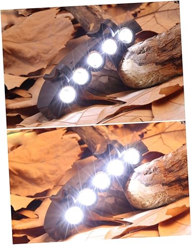 Miniatura 8 de OSALADI 5 linternas de casco duro, linternas de faro para cabeza, linternas de sombrero con clip en LED giratorio, sombrero de luz, accesorios para