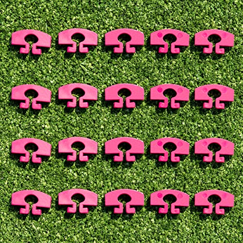 Clips de red de aluminio FORZA duraderos en color rosa para porterías