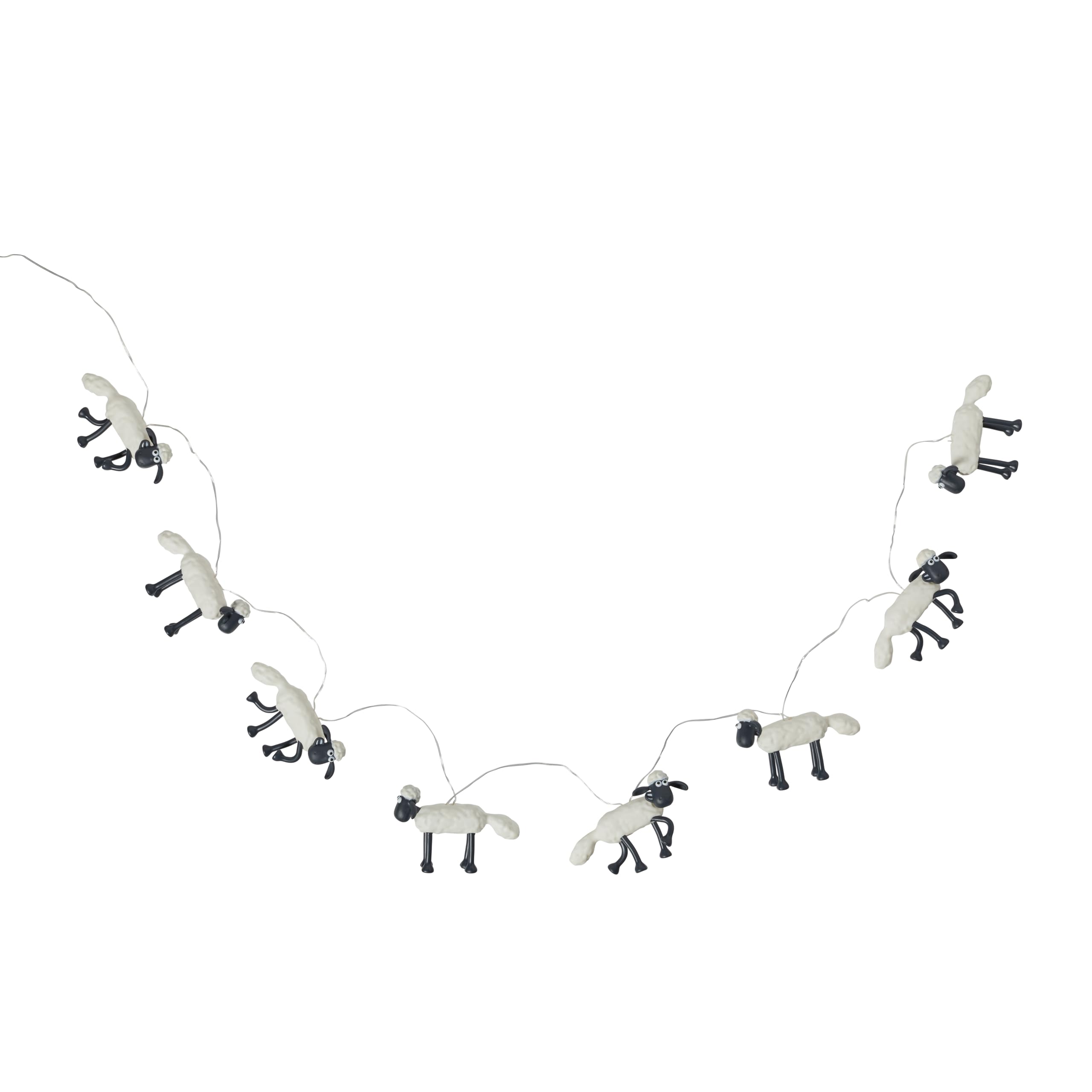 Lights4fun LED Shaun das Schaf™ Lichterkette mit Fernbedienung Nachtlicht Kinderzimmer Nachtlampe