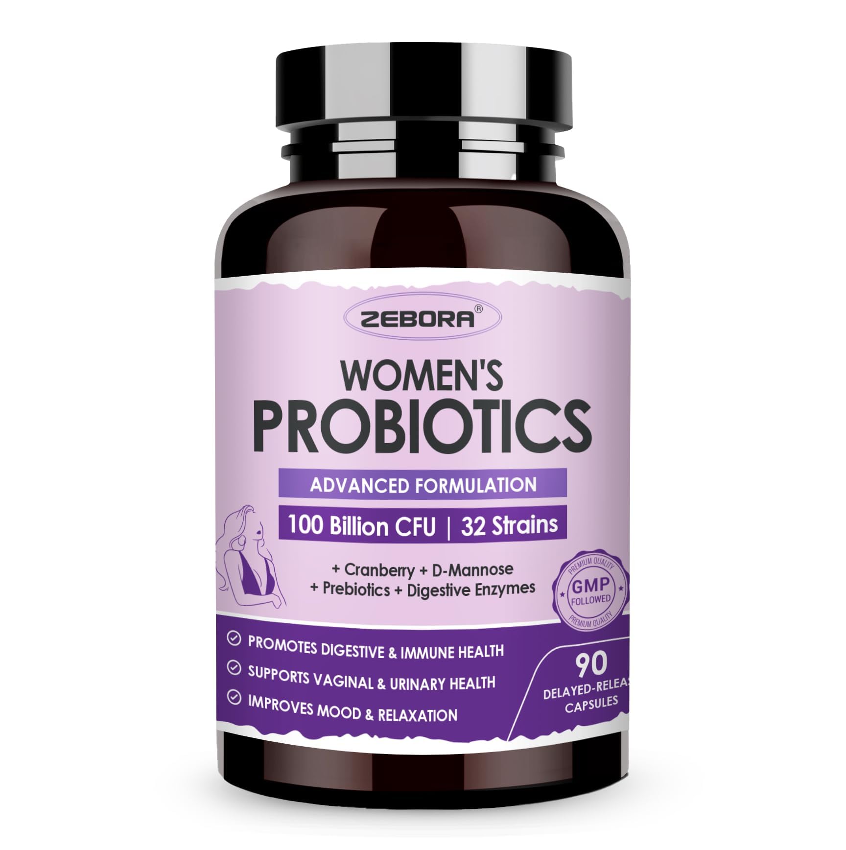 Amazon.com: ZEBORA Probiotics for Women Digestive Health with