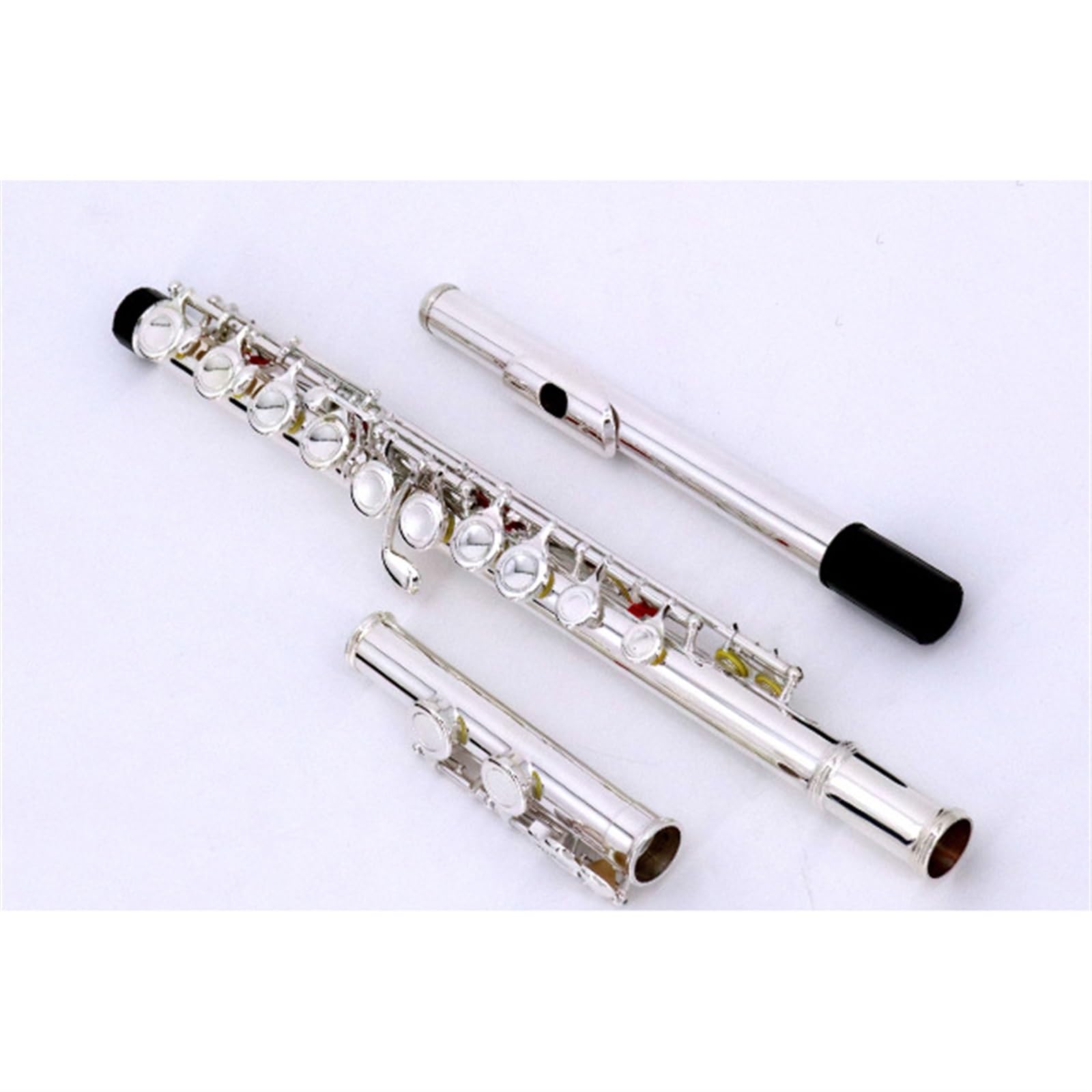 16 Flauto Traverso In Rame Bianco Con Chiave In Do Placcato In Argento A Fori Chiusi Con Chiave In Mi Flauto Diviso Livello Di Prestazioni Professionale Per Principianti