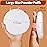 Teenitor 4.13 Inch Ultra Soft Washable Large Round Velour Powder Puff for Body Loose Powder, 4 Pcs
