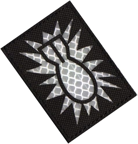 Miniatura 9 de Parche reflectante de bandera de Estados UnidosEOD para eliminación de artillería explosiva, parches militares, insignias tácticas bordadas de moral