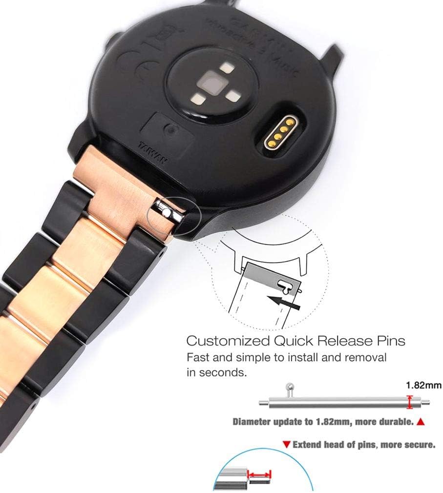 Black Friday - 70% OFF Abanen for Garmin Venu/Vivoactive 3 Watch Band,20mm Stainless Steel and Resin Combined Quick Release Wristband Strap for Garmin Venu Sq, Samsung Galaxy Active 2 40mm 44mm (Black-Rose Gold) Exclusive Discount 70% Price Abanen for Garmin Venu/Vivoactive 3 Watch Band,20mm Stainless Steel and Resin Combined Quick Release Wristband Strap for Garmin Venu Sq, Samsung Galaxy Active 2 40mm 44mm (Black-Rose Gold)