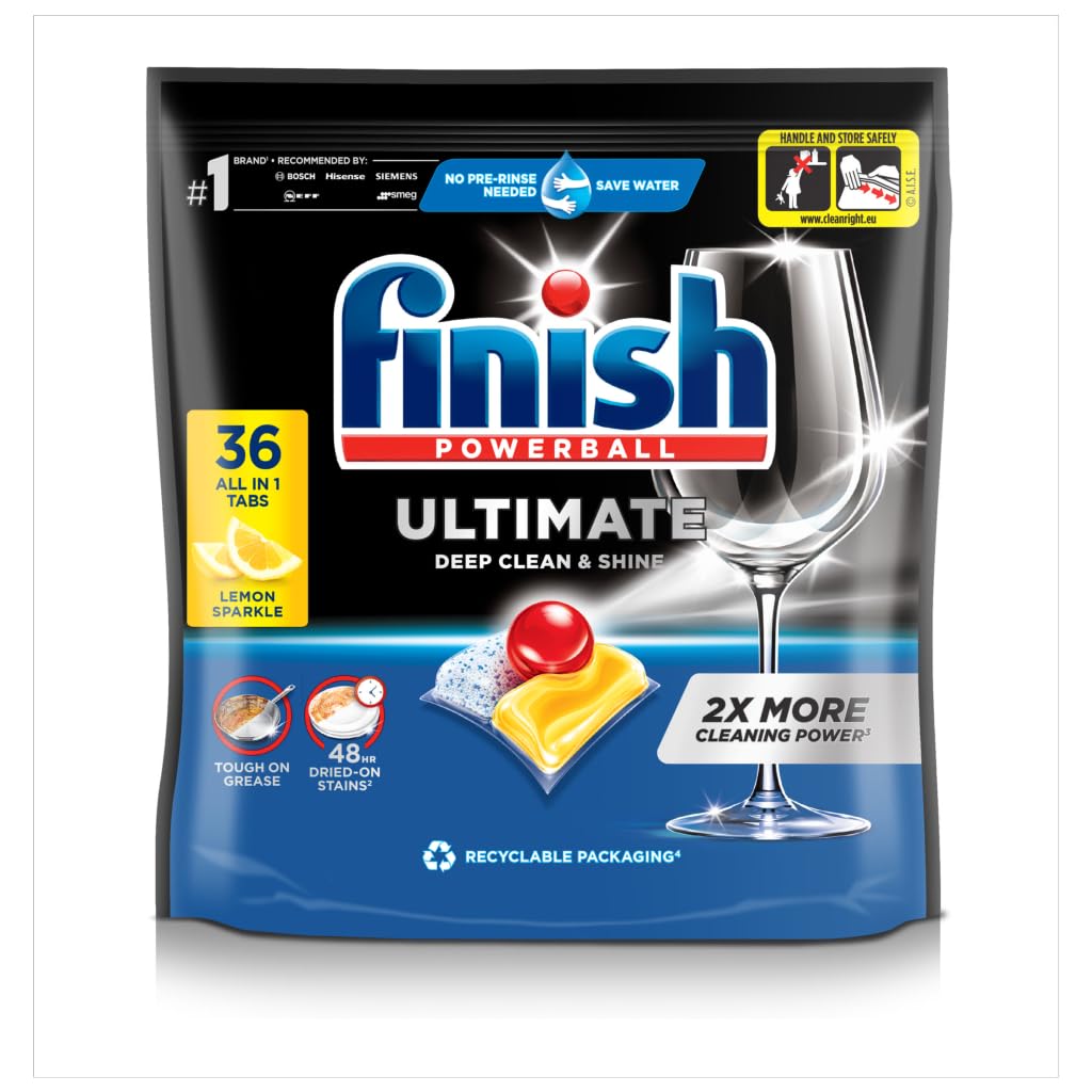 Finish Ultimate All in One Lemon Dishwasher Tablets 36pk