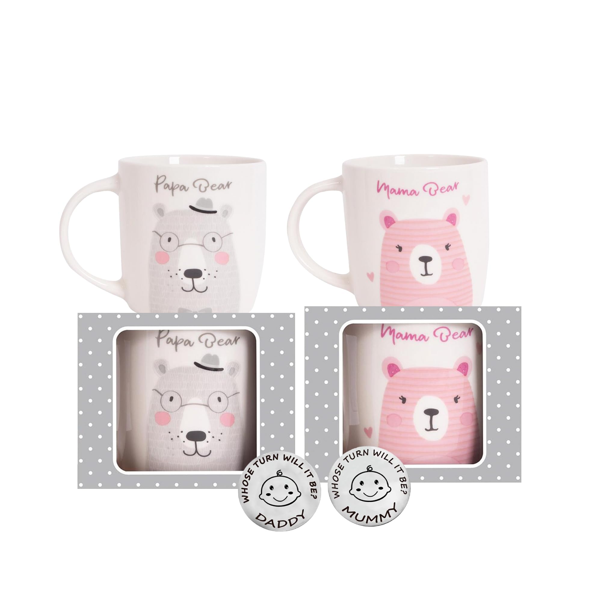 OM SUPPLIES New Parents Set of Mummy and Daddy Mugs Gifts for Mum Daddy  Gifts Gifts for New Mums New Dad Mug Mummy Mug Mummy Gifts