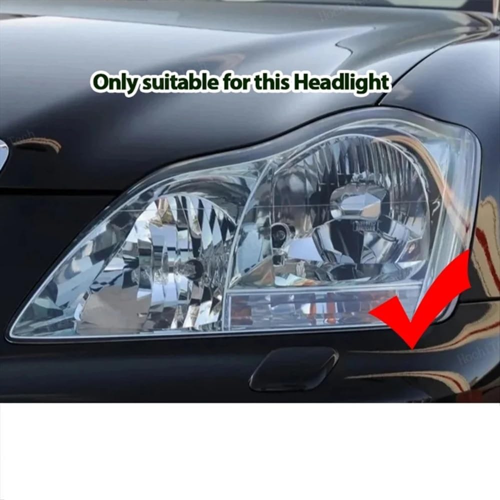 Car Headlight Lens Cover Compatible With Toyota For Crown 2005 2006 2007 2008 2009 Car Front Headlight Lens Cover HeadLamp Transparent Lampshade Light Shell Cover