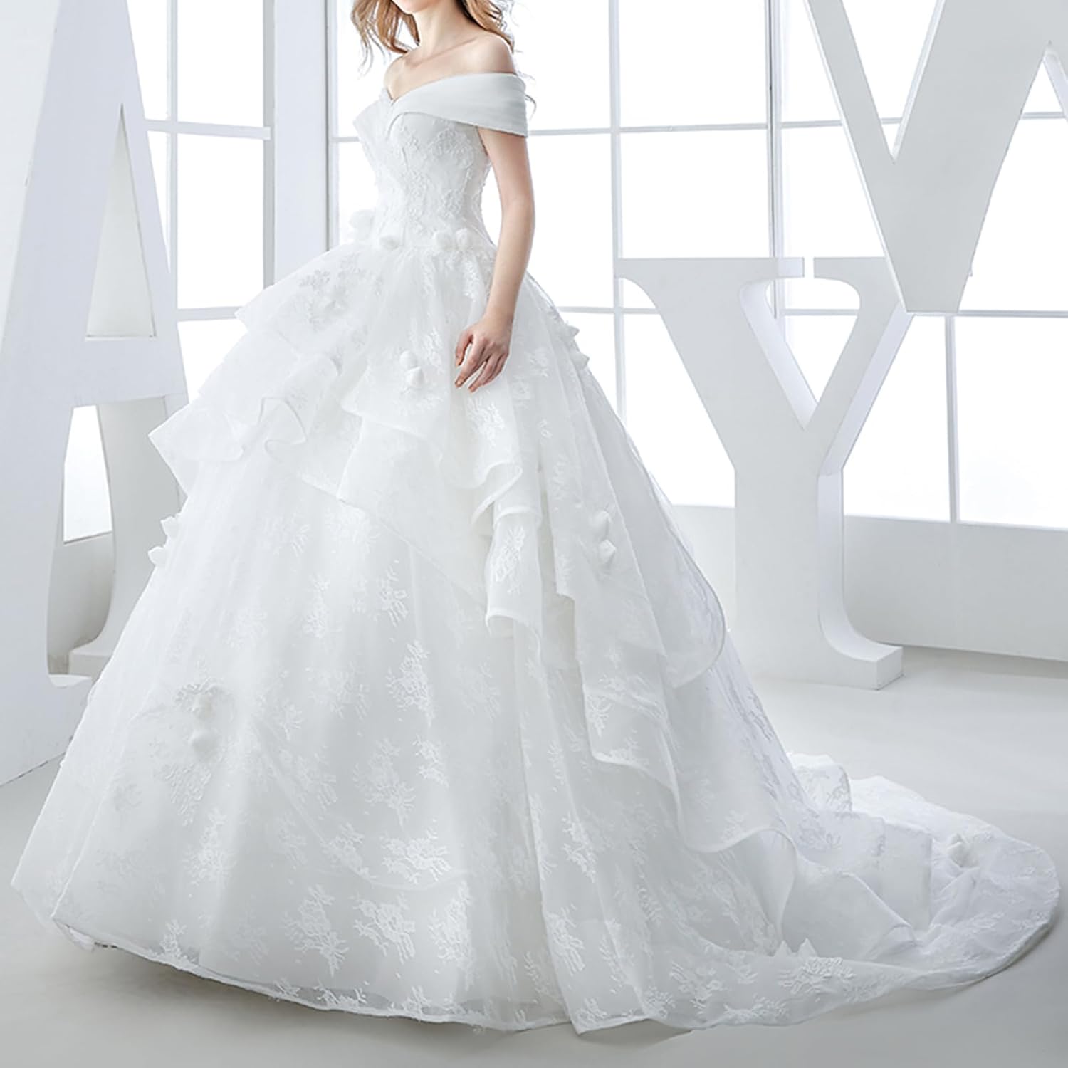 Petticoat Skirt for Women Under Dress 4 Hoop Under Skirt for Wedding, Crinoline Underskirt for Women Bridal - Image 8