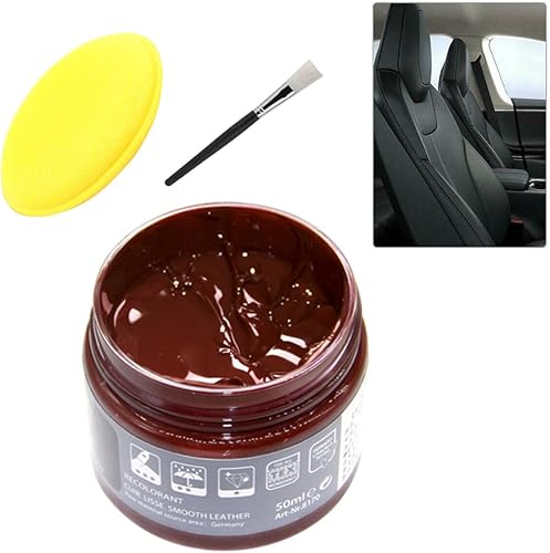 Bálsamo recolorante de cuero, compuesto de relleno de crema de reparación de cuero, restaurador de color de cuero de 1.7 fl oz para muebles,