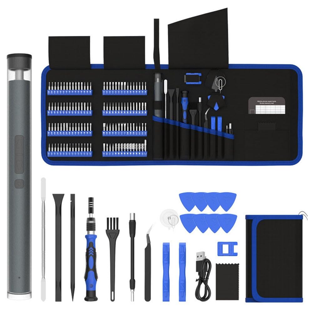 Set di cacciaviti elettrici 144 in 1: kit di attrezzi per riparazioni di telefoni cellulari e PC